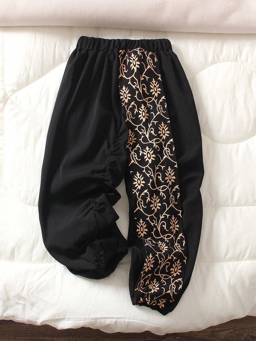 男童休閒舒適哈倫褲，適用於春夏季節