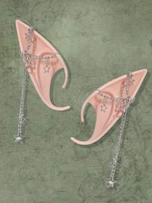 ROMWE Fairycore 1 Pair Cute Star Chain  Ears Cosplay Props For Halloween - Multicolor - View 2