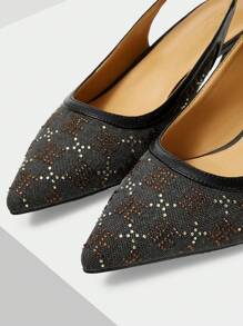 MOTF PREMIUM PANTOFI VERSATILI CU TOC ÎNALT CU STRASURI PENTRU FEMEI