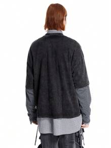 Manfinity VCAY Designer Double Sleeves Acid Washed T-Shirt - Black - View 2