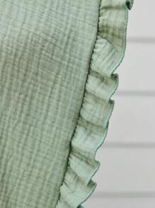 1pc Pure Cotton Soft Skin-Friendly Nursing Cover With Lace Trim For Breastfeeding Moms, Great For Outdoor Use