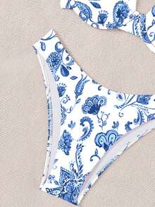 Women's Bikini Set, Random Print, Perfect For Vacation Summer Beach - Multicolor - View 5