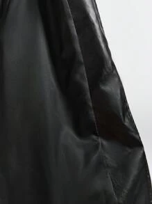 Manfinity RebelGame 男士春秋时尚索环装饰夹克，适合秋冬 - 黑色 - 查看 7
