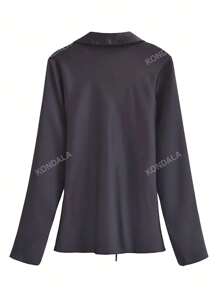Chemise satin moulante de couleur unie avec nœud, look Y2K sexy pour femme au printemps/été. Tenue de remise des diplômes