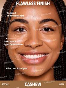 SHEGLAM Skin Magnet High Coverage Foundation Stick-Cashew Long-Lasting Poreless Flawless Easy To Use Full Coverage Foundation Stick For All Skin Type Non-Fading Sweat-Proof Weightless Cruelty-Fre Smooth Natural Skin-Like Finish Breathable Foundation Stick Gentle Formula Foundation Makeup Brand Beauty Makeup Face Paint Cosmetic For Women Girls Perfect For Winter Spring Ideal For Y2K Fancy Fashion Suitable For Birthday Gift Party Ready Best Color - Cashew - View 3