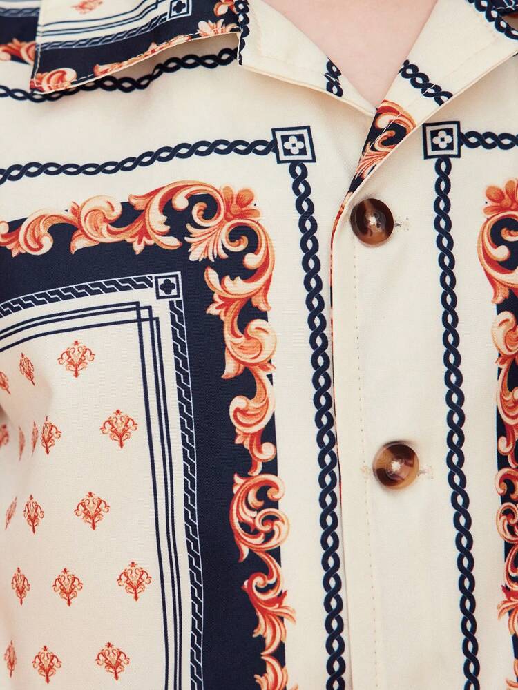 2pcs/Set Young Boys Elements Casual And Comfortable Short Sleeve Outfit For Summer Vacation, Outdoors