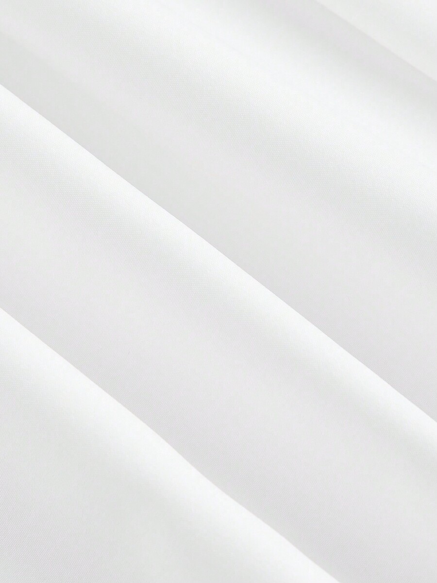 SHEIN MOD White Floral Print WaistTie Cold Shoulder Design Women's