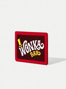 Willy Wonka and the Chocolate Factory X SHEIN Color-Block Small Wallet With Letter Print Design