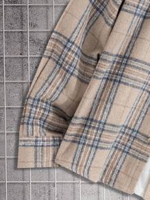 SHEIN Cottnline Men's Plaid Jacket - Blue and White - View 4