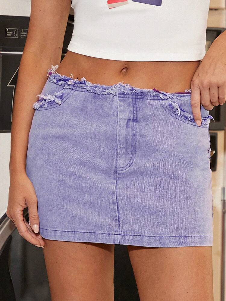 Women's Solid Color Skirt With Pocket, Sexy And Perfect For Summer