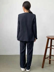 Aveloria Professional & Commuting Women's Collarless Suit, Slim-Fit, Elegant & Slim Outfit