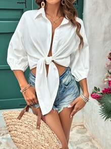 Breezaya 女士衬衫 - 白色 - 查看 4