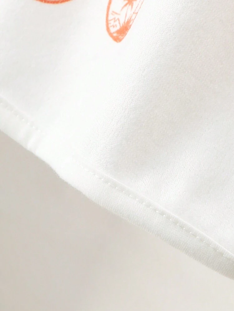 Baby Boys Hooded Short Sleeve Holiday Print Tee And Shorts Set In Toweling Material, Sunset