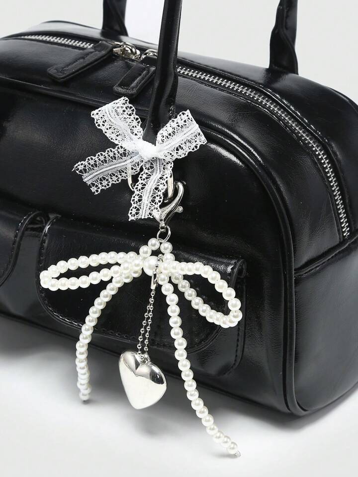 ROMWE Kawaii Women's Retro Cute Bow With Cherry & Heart