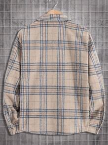 SHEIN Cottnline Men's Plaid Jacket - Blue and White - View 2