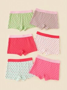 年轻女孩卡通圆点印花内裤 - 彩色 - 查看 2