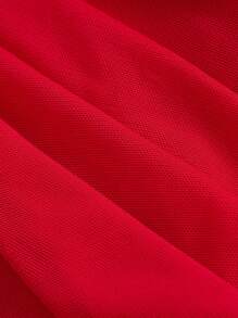 SHEIN MOD Vestido rojo cereza para verano con corbata en el cuello, dobladillo en ondas, bordado, lindo, para bodas, estilo de la alta sociedad, estilo de Bridgerton, fiesta con vestido rojo, vestido de playa, vestidos de otoño, conjuntos sexys, vestido para salir, vestido formal para bodas, elegante vestido de noche, vestido para almuerzo, vestido para despedida de soltera - Rojo - Ver 4