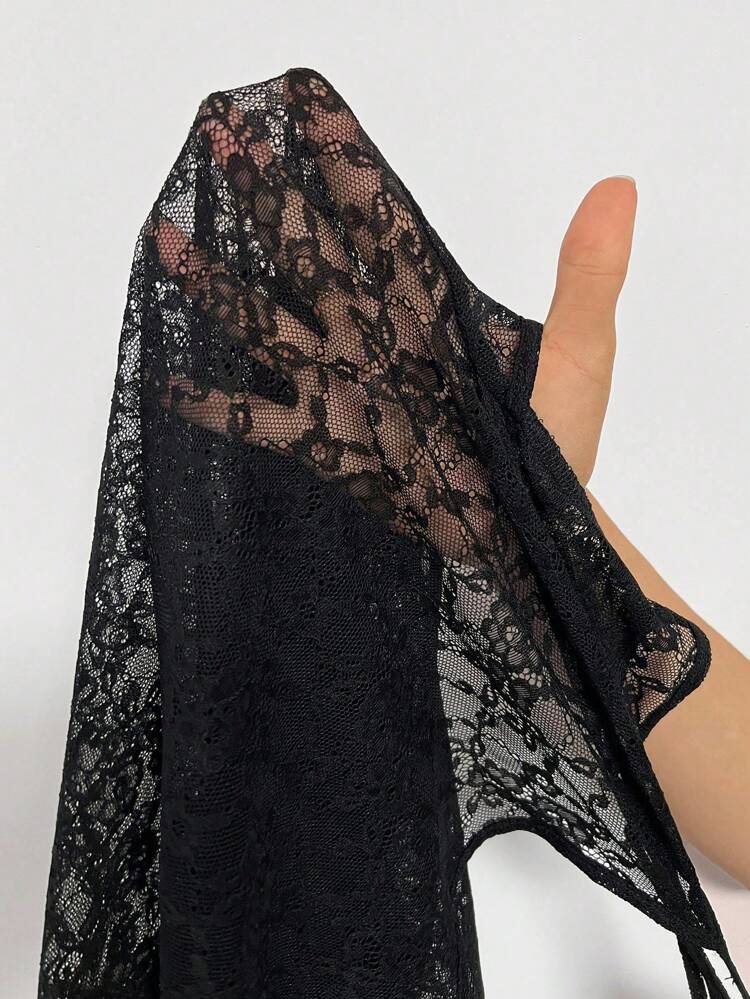 Ladies' Fashionable Lace See-Through Vacation Style Cami Dress