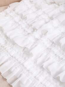 SHEIN 少女色塊波點V領休閒優雅簡約波點短袖上衣和純色裙子套裝 - 彩色 - 查看 3