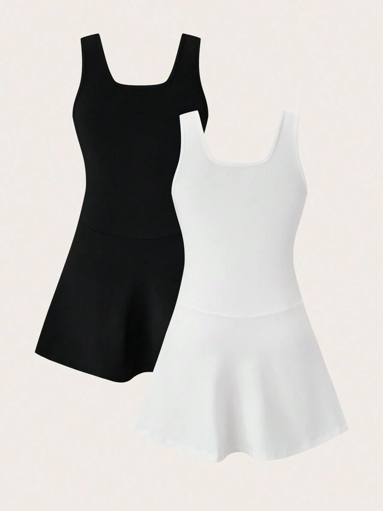 Women's Fashionable Summer Sporty A-Line Printed Dress
