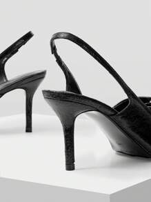 MOTF PREMIUM HIGH-HEELED SHOES FOR WOMEN WITH POINTED TOE, THIN HEELS, BOWKNOT AND METALLIC COLOR - Black - View 9