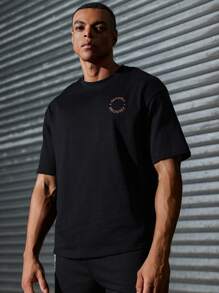 Gym Rark Boyfriend Style Men's Slogan Printed Round Neck Short Sleeve Sports T-Shirt Back To School - Multicolor - View 4