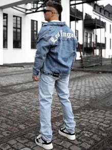 Men New Fashionable Casual Straight Leg All-Match Jeans - Light Wash - View 2