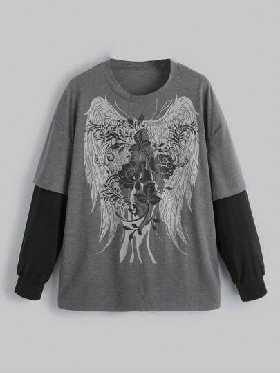 Goth 2 In 1 Graphic Print Tee, School