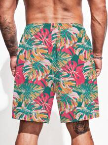 Surfspeed 男性加大碼隨機印花沙灘短褲 - 彩色 - 查看 2