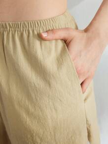 Leisure Ladies' Comfortable Cotton Pajama Bottoms With Pocket