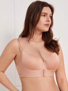 DesireSculpt Brasier de talla grande con broche frontal y soporte de aro, 1 pieza