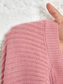 SHEIN PETITE 秋季服飾，粉色袖扣開衫 - 粉色 - 查看 8