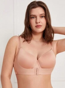 DesireSculpt Brasier de talla grande con broche frontal y soporte de aro, 1 pieza