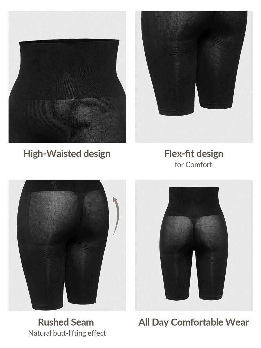 SHEIN SHAPE Plus Size Seamless Mid Thigh Short Body Shaper Butt Lifter