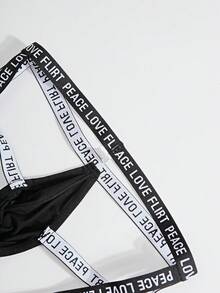 男士時尚性感字母印花T-Back丁字褲