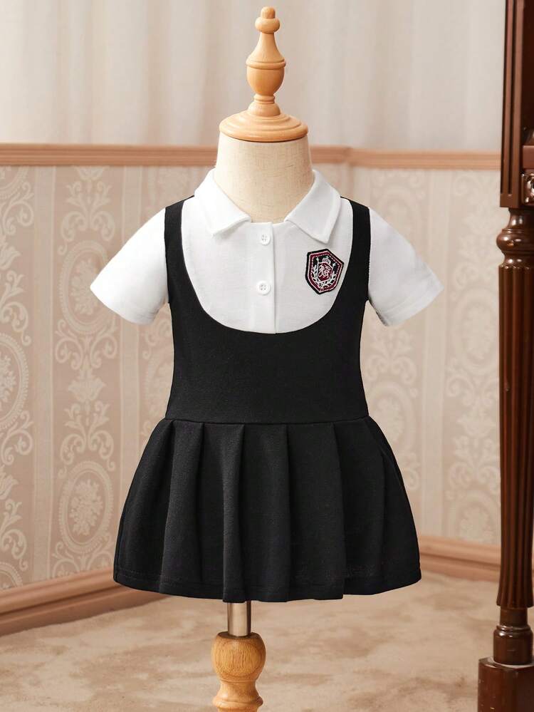 Baby Girl College Style Dress, Spring/Summer