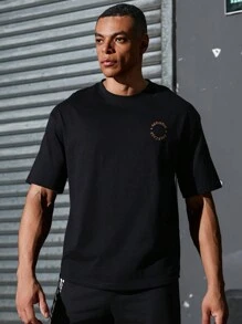 Gym Rark Boyfriend Style Men's Slogan Printed Round Neck Short Sleeve Sports T-Shirt Back To School - Multicolor - View 6