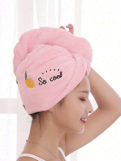 1pc Quick Dry Hair Towel Wrap, Must-Have For Long Hair, Women's Absorbent Quick-Drying Shower Cap, Bathroom Accessories, Bathroom Set, Bath Mat, Towel, Headband, Bath Towels Bathroom Decor Summer Hair Bonnet