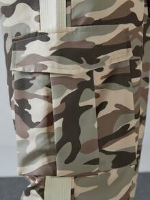 Manfinity EMRG Men's Cargo Camouflage Drawstring Pants With Pockets - Multicolor - View 5