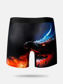 男士隨機印花簡約日常短褲 - 彩色 - 查看 2