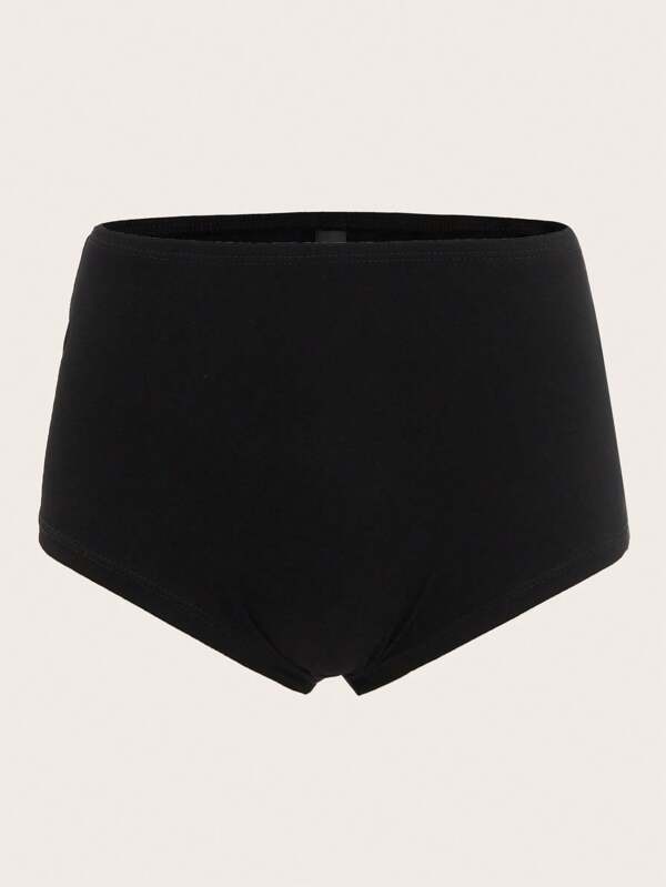 SHEIN EZwear Leggings neri corti e aderenti a maglia, per l'estate