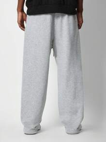 SUMWON 优质运动裤休闲慢跑风格弹性踝袖舒适家居服秋冬健身裤 - 灰色 - 查看 4