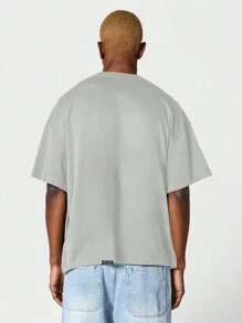 SUMWON Áo thun tay ngắn Boxy Fit Essential - Xám - Xem 2