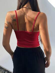 INAWLY Women's Summer Solid Color Floral Contrast Lace Slim Fit Camisole Cami Top Graphic Tees Women Tops