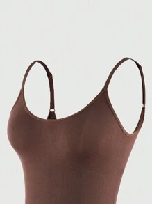 SHAPORA Liền mạch Thắt lưng thấp Thông Body Shaper Áo ngực & Nâng mông-Kiểm soát eo bụng - Cà phê nâu - Xem 6