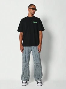 SUMWON Regular Fit Short Sleeve Tee With Back Graphic Print