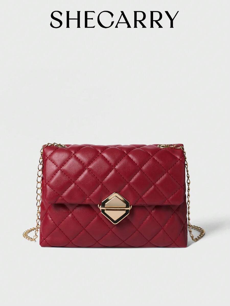 絎縫鏈條單肩包