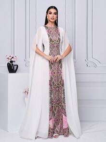 Missord Women Simple Elegant Prom Dress - White - View 3