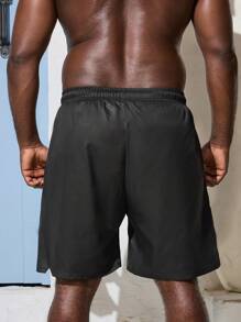 Surfspeed Men's Plus Size Drawstring Camouflage Print Patchwork Casual Vacation Beach Shorts - Multicolor - View 2