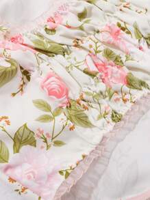 Set aus Camisole und Rock mit floralen Gesamtdruck für Teenager Mädchen, Feiertage und Lässig